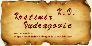 Krstimir Vudragović vizit kartica